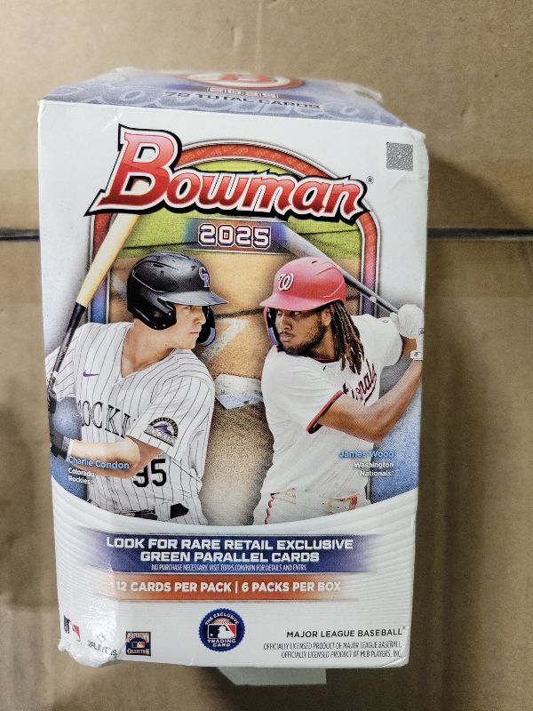 Photo 1 of 2025 Bowman Baseball Trading Card Blaster Box