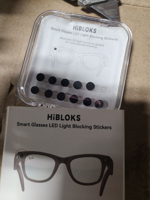 Photo 1 of 12Pcs LED Light Blocking Stickers Compatible with Ray-Ban Meta Wayfarer/Skyler/Headliner & Oakley Meta HSTN Smart Glasses Accessories, Low-Tack Restickable Blackout LED Light Covers Sticker
