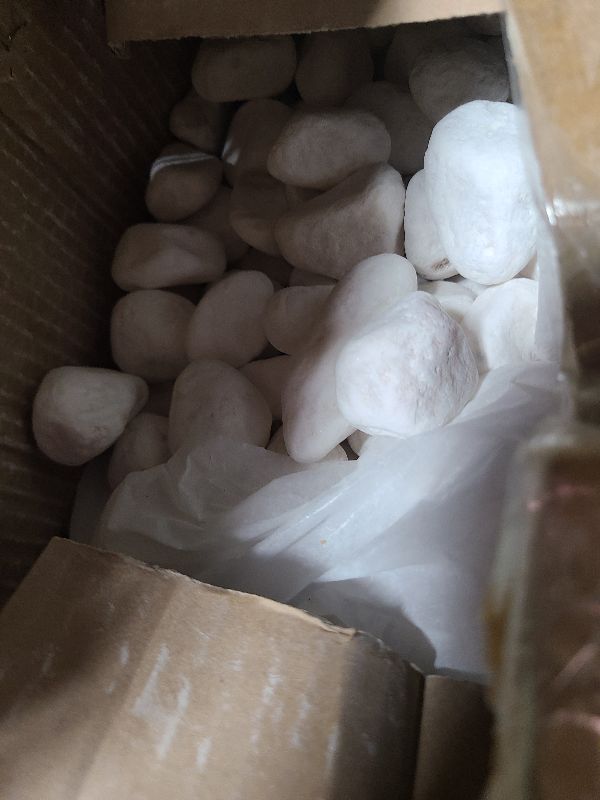 Photo 1 of 17.6 Lbs Natural River Rocks for Plants 1''-2'' Large Landscaping Garden Stones White Aquarium Gravel Decorative Pebbles for Indoor Outdoor Planters, Big Terrarium Rocks in Bulk, Home Decor