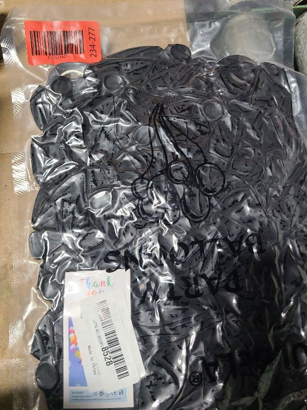 Photo 1 of 110pcs Black Balloon 12 inch, Black Latex Balloons for Birthday Party Baby Shower Wedding(with 2 Ribbons).