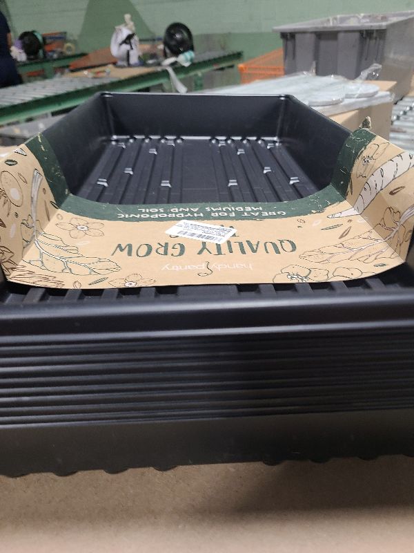 Photo 1 of 10-Pack 1020 Garden Growing Trays without Drain Holes - 10" x 20" Plastic Plant Trays No Holes - Wheatgrass Sprouting Tray, Microgreens Seed Tray, Hydroponic Trays, Nursery Flats, Greenhouse Supplies