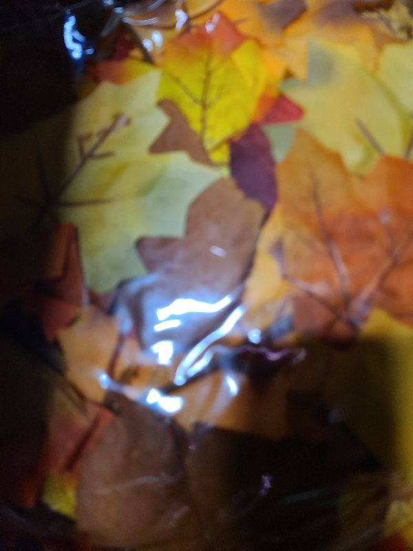 Photo 1 of 23.6Ft Fall Decor for Home Thanksgiving Decorations Lighted Fall Garland Maple Leaves Total 80 LED Fall Decorations for Home Halloween Decorations Outdoor String Lights for Autumn Decor Harvest