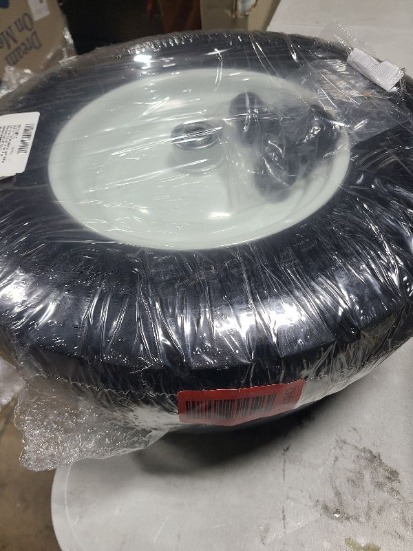 Photo 1 of 16"" Flat Free Wheelbarrow Wheels and Tires, 2 Pack 4.80/4.00-8 Flat-Free Wheelbarrow with 5/8""&3/4"" Bearings, Universal Fit Wheelbarrow Tires for Wheelbarrow/Wagon/Hand Truck, Black
