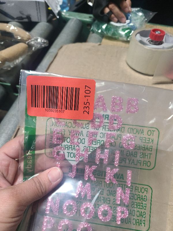 Photo 1 of 3 Sheets Glitter Alphabet Stickers and 1 Sheet Rhinestones Stickers Adhesive Rhinestone Letter Sticker for Decoration, Scrapbooking and DIY Crafts (Pink)