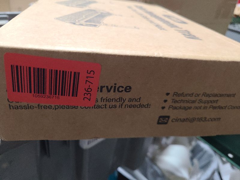 Photo 1 of 2 Pack Under Desk Cable Management Box Black, Cinati 26.8" Wire Organizers No Drill, Cord Organization Tray with Clamp for Office, Home - No Damage to Desk