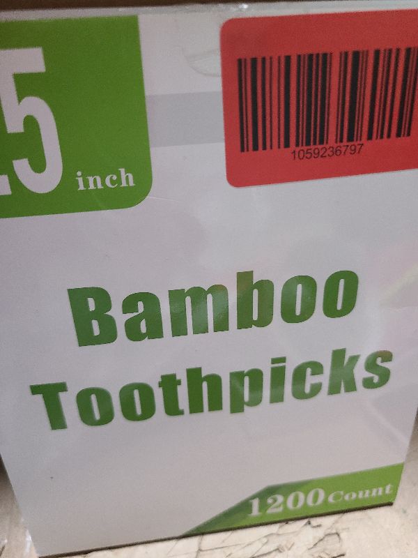 Photo 1 of 1200 Count Bamboo Toothpicks for Teeth Cleaning, Appetizer, Olive, Barbecue, Fruit, Double-Points Wooden Toothpick.