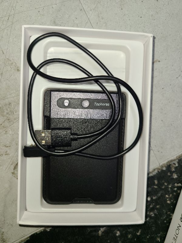 Photo 1 of Tophorse AI Voice Recorder, Free Transcribe & Summarize with AI Technology, Digital Voice Recorder w/Case, App Control, Support 101 Languages, 64GB Memory, Voice Recorder for Meetings, Calls, Black