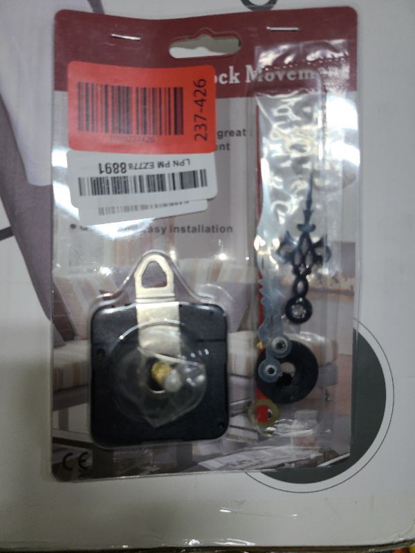 Photo 1 of 2 Pair Hands Quartz Clock Movement DIY Wall Clock Movement Mechanism Clock Repair Parts Replacement (Shaft Length 1-1/5 Inch/ 31 mm, Black, Red)