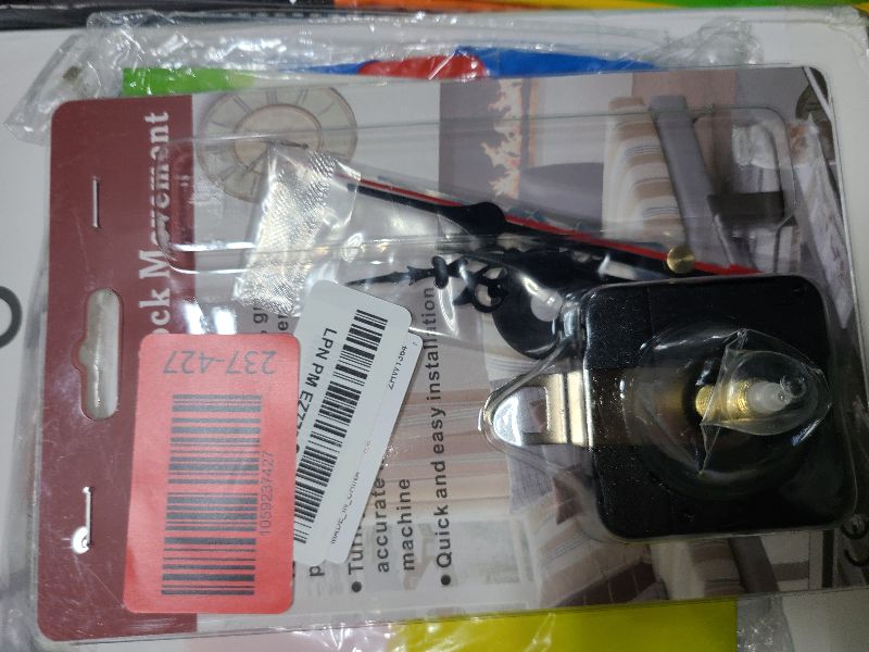 Photo 1 of 2 Pair Hands Quartz Clock Movement DIY Wall Clock Movement Mechanism Clock Repair Parts Replacement (Shaft Length 1-1/5 Inch/ 31 mm, Black, Red)