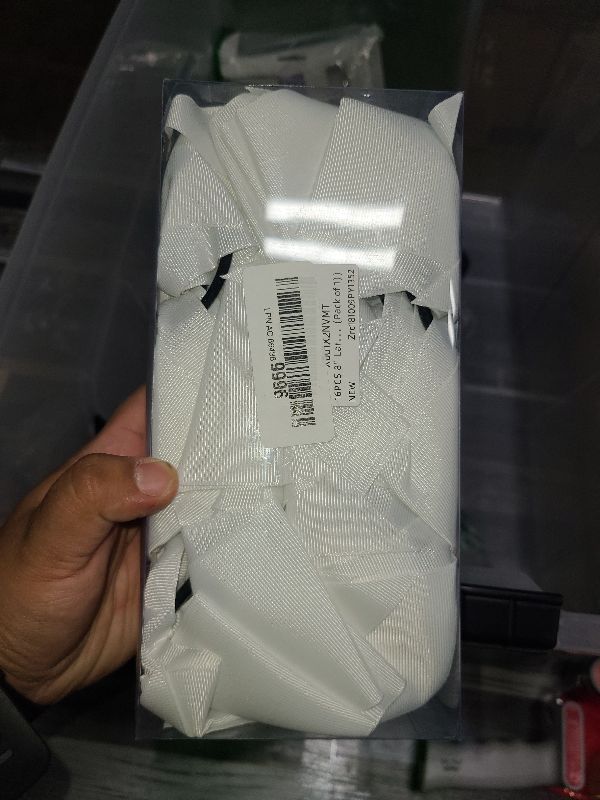 Photo 1 of 16PCS 8" Large Cheer Hair Bows Ponytail Holder Elastic Band Handmade for Cheerleading Teen Girls College Sports (White, 1 Count (Pack of 16))