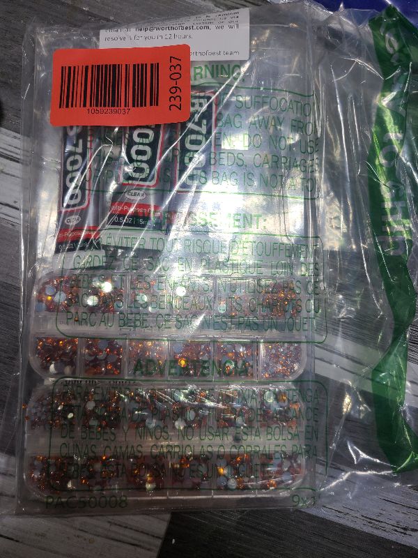 Photo 1 of 11000Pcs Burnt Orange Rhinestones Flatback with b7000 Glue for Crafts Clothing Clothes Crafting Shoes Tumblers Tshirt, Rinestones Gems Flat Back Crystals Diamonds 2/3/4/5mm Assorted Mixed Sizes
