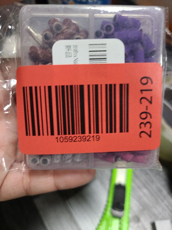 Photo 1 of 100Pcs Mini Nail Drill Bits Small Sanding Bands for Nail Drill with 3 mm Mandrel Bit, 80 120 180 240 Fine Grit Nail File for Acrylic Nails Gel Manicures and Pedicure(100pcs)