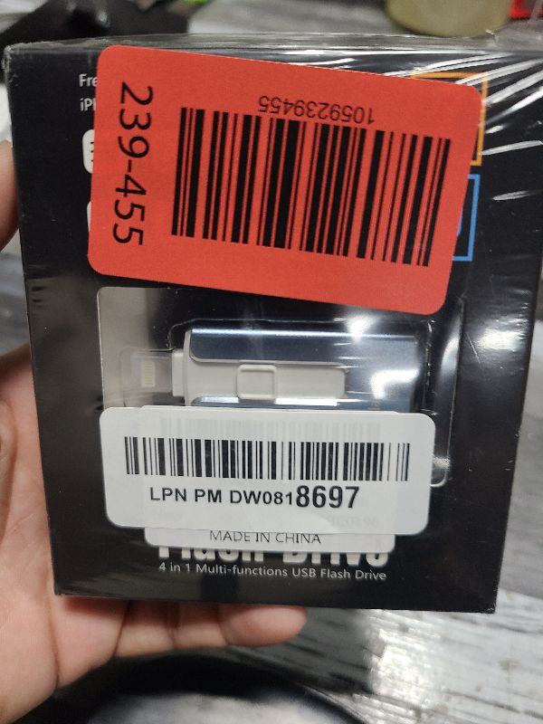 Photo 1 of 256GB USB Flash Drive for Phone and Pad, Photo Stick High Speed External USB Thumb Drives Photo Storage Memory Stick for Save More Photos and Videos (Blue, 256GB)