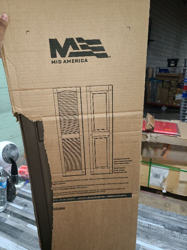 Photo 1 of 14.75 in. W x 51 in. H Builders Edge, Standard Two Equal Panels, Raised Panel Shutters, Includes Matching Installation Spikes (Per Pair), 385 - French Roast