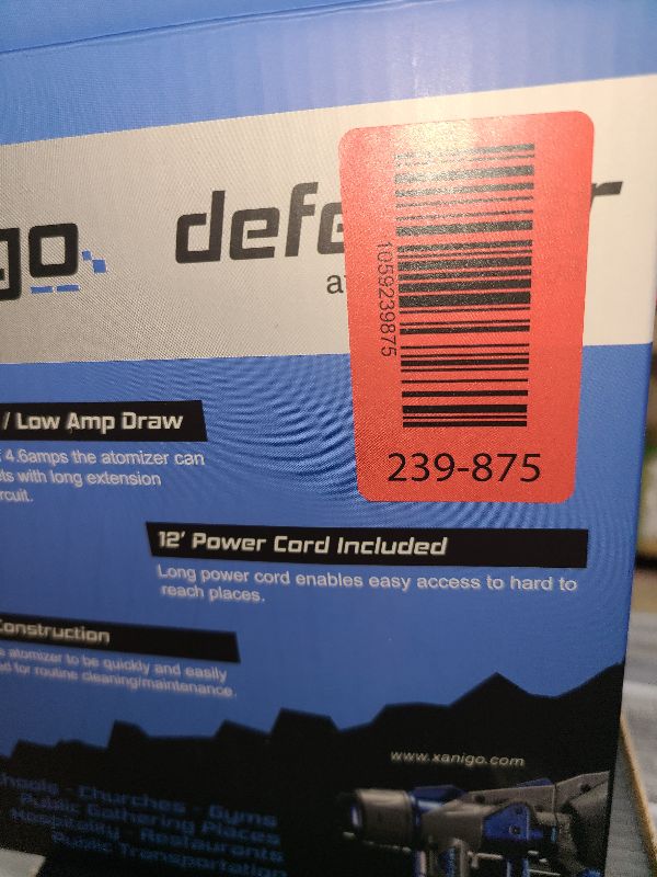 Photo 1 of ??Xanigo Defender Atomizer, reliable atomizer sprayer contains 28Oz Canister, 16 Foot cord, Adjustable spray nozzle Jog Wheel, Includes 1 Defender (corded) atomizer with 16' cord.