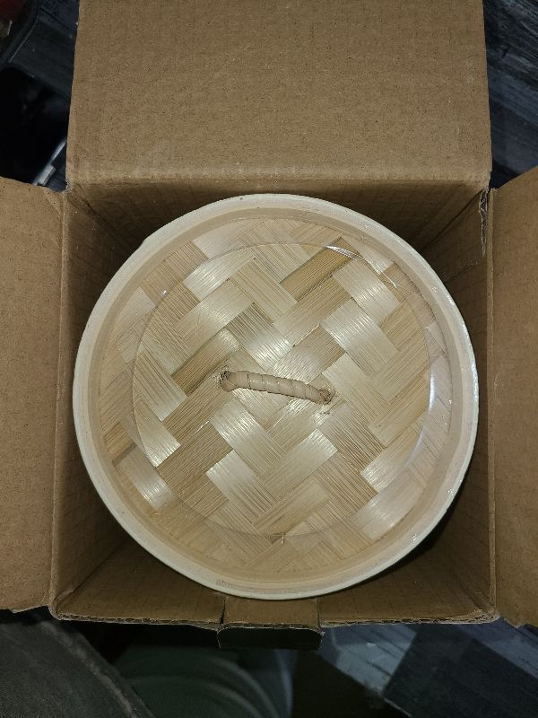 Photo 1 of 2-Tier 6" Bamboo Steamer With 100 Parchment Liners- 2 Bamboo Steamer Basket + Lid & 100 Steaming Liner Supplies, Mini Dumpling Steamers Basket For Cooking Bao Bun, Dim Sum Chinese Asian Food&Vegetables