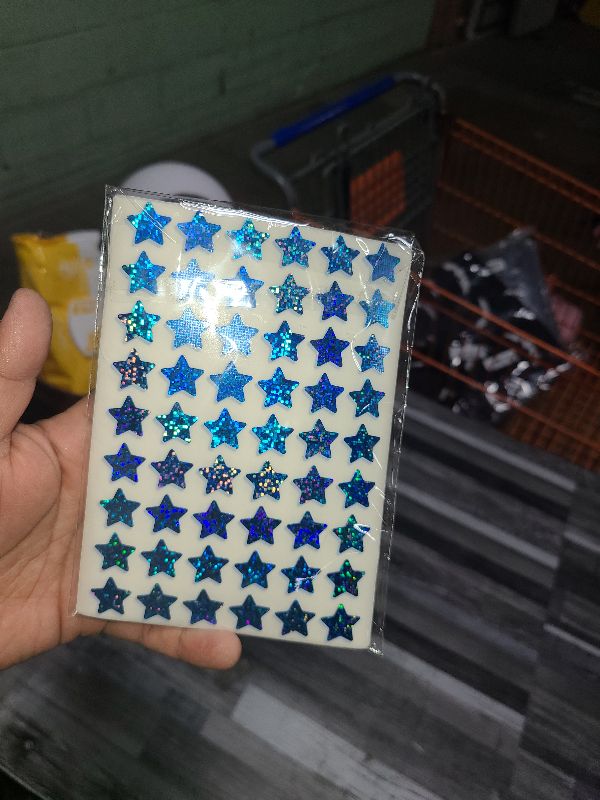 Photo 1 of 1620 Pack, 6 Colors, Holographic Small Star Stickers for Kids Reward, Behavior Chart, School Classroom Student Teacher Supplies, 0.6" Diameter