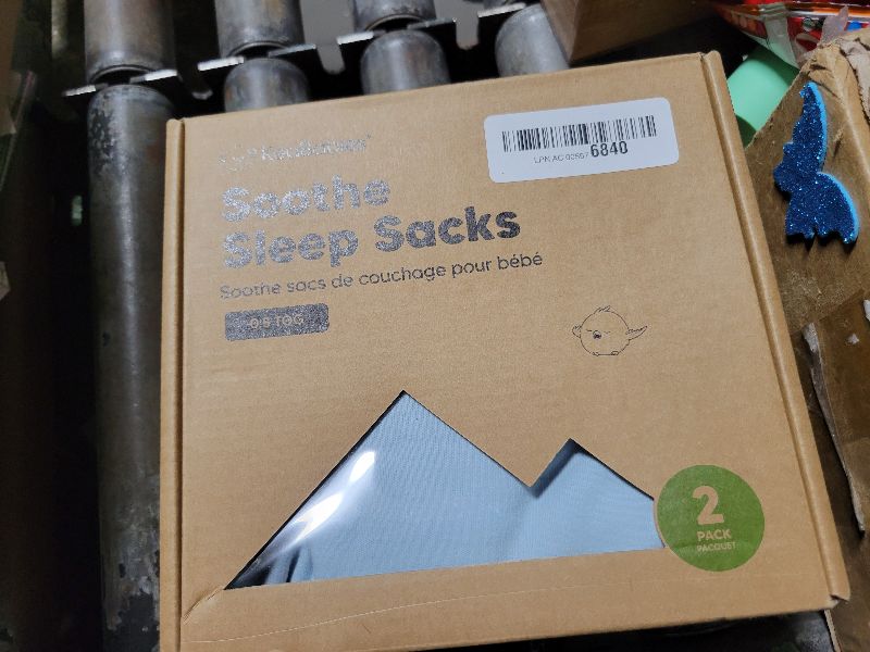 Photo 1 of 2-Pack Organic Baby Sleep Sacks, 100% Cotton - Soft & Breathable 0.5TOG Baby Wearable Blanket, Toddler Sleeping Sack 6-18 months, Easy to Wear Transitional Swaddles for Newborns, Infants (Glacier, M)