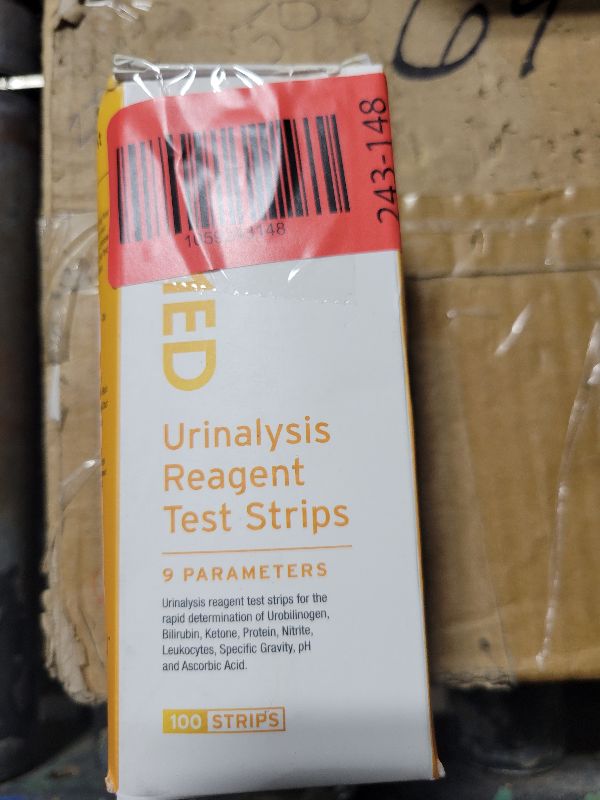 Photo 1 of 100 x AYDMED 9-in-1 UTI Test Strips | 9 Parameter Urine Test Strips for Leukocytes, Nitrite, Specific Gravity, pH, Protein, Urobilinogen, Bilirubin, Ketone & Ascorbic Acid | FSA & HSA Eligible