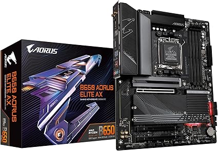 Photo 1 of **MSRP 169.99** GIGABYTE B650 AORUS Elite AX (AM5/LGA 1718/ AMD B650/ATX/ 5-Year Warranty/DDR5/ M.2/ PCIe 5.0/USB 3.2 Gen2X2 Type-C/WiFi 6E/2.5GbE LAN/Q-Flash Plus/EZ-Latch/Gaming Motherboard)