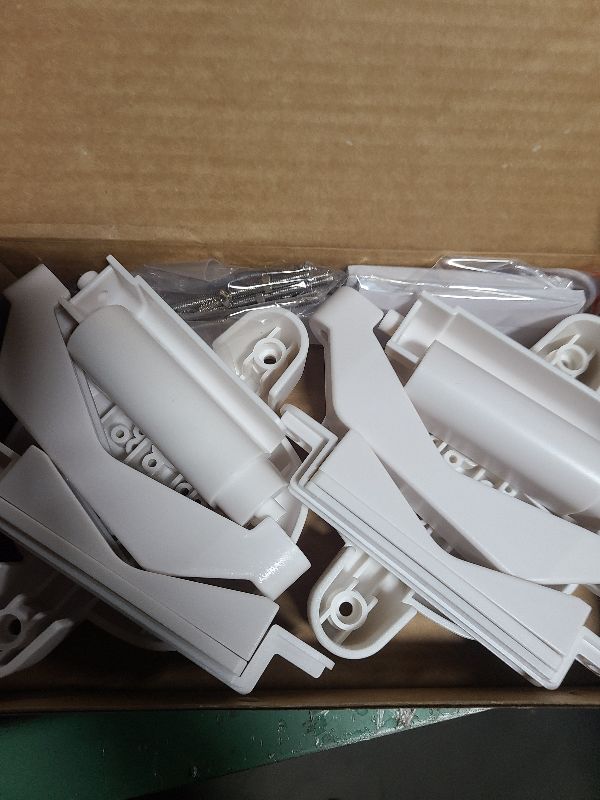 Photo 1 of 2 Pcs Baby Gate Banister Adapter – No?Drill Stair Railing Mount, Fits 2–3.9? Round/Square Posts, Compatible with Baby & Pet Safety Gates(White, Standard-W)