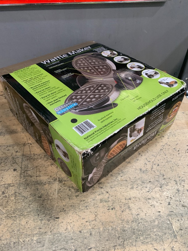 Photo 1 of **USED**Presto 03510 Ceramic FlipSide Belgian Waffle Maker, Nonstick, Cool Touch Handles, Black