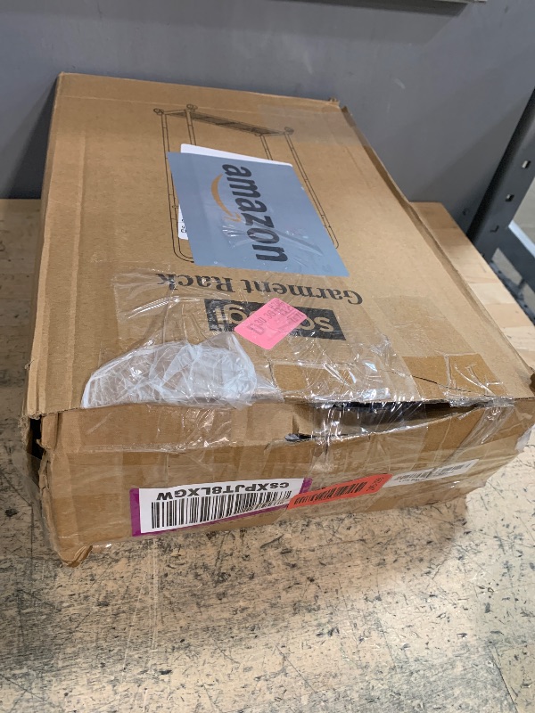 Photo 1 of **MISSING SCREWS**Sakugi Clothes Rack - Clothing Rack with Storage Mesh Shelf & Casters, Heavy-Duty Metal Clothing Rack for Hanging Clothes, Dresses, Coats, Large Load Capacity, Easy Assembly, Black, 28.0"x16.0"x59.0"