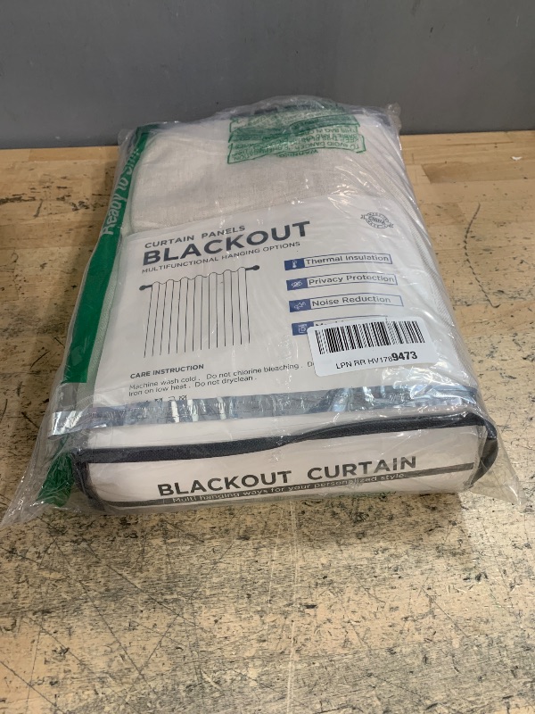 Photo 1 of 100% Blackout Shield Linen Blackout Curtains for Bedroom 102 Inches Long, Back Tab/Rod Pocket Living Room Drapes, Thermal Insulated Blackout Curtains 2 Panels Set, 50" W x 102" L,Cream