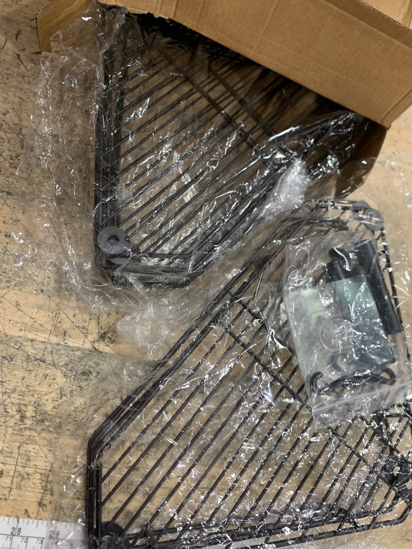 Photo 1 of ****MISSING ASSEMBLY PIECES***** HuggieGems 5 Tier Floor Standing Corner Shower Caddy Organizer Shelf with Hooks, Bathroom Shelves Stand Rack, Matt Black