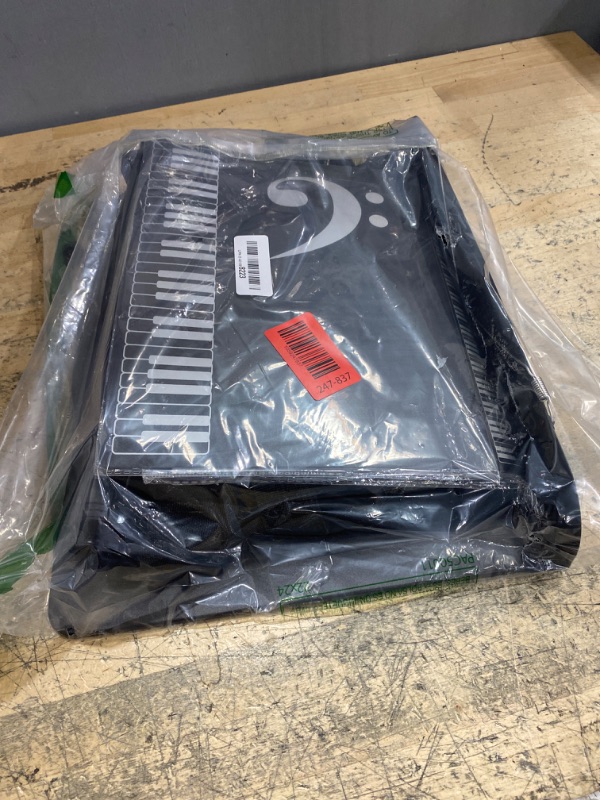 Photo 1 of (Missing extension pole and book)GLEAM Sheet Music Stand - Full Metal with Carrying Bag, Phone Holder, Sheet Music Folder and Clip, 5 in 1 Desktop Book Stand - Black