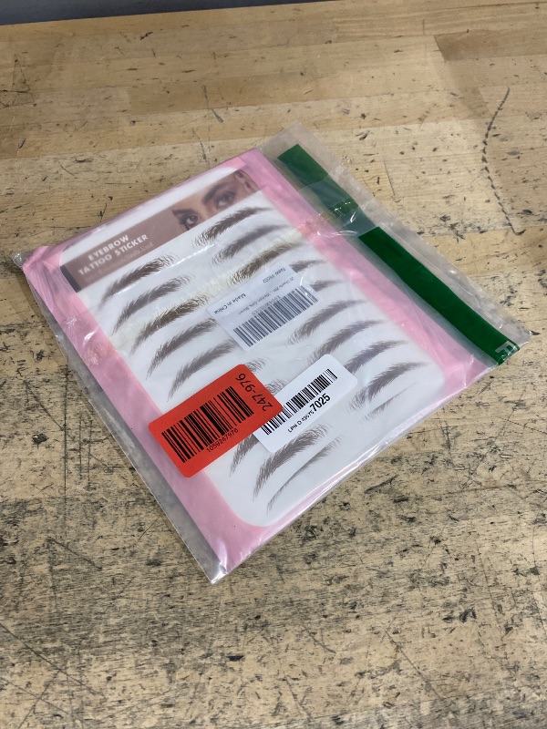 Photo 1 of 20 Sheets 200 Pairs Eyebrow Tattoo Sticker Waterproof 4D Hair-Like Natural Fake Tattoo Eyebrows Transfers Stickers Peel Off Brows Grooming Shaping Makeup Sticker for Women Girls, Brown