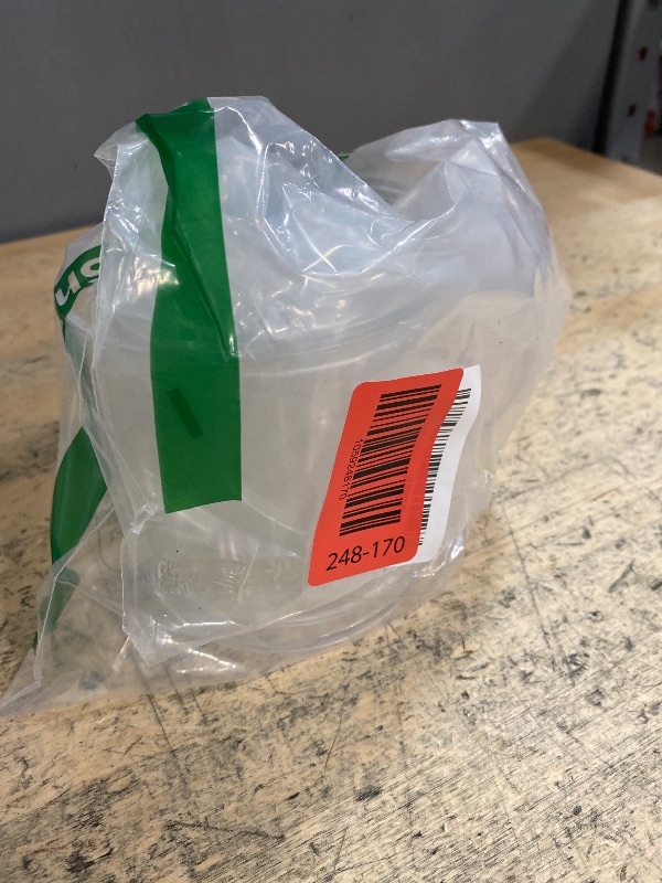 Photo 1 of **MINOR DAMAGE**Tbestmax 10/20/36 Oz Cotton Swab/Ball/Pad Holder, Qtip Apothecary Jar Clear Bathroom Containers Dispenser Clear Lids for Storage 3 Set