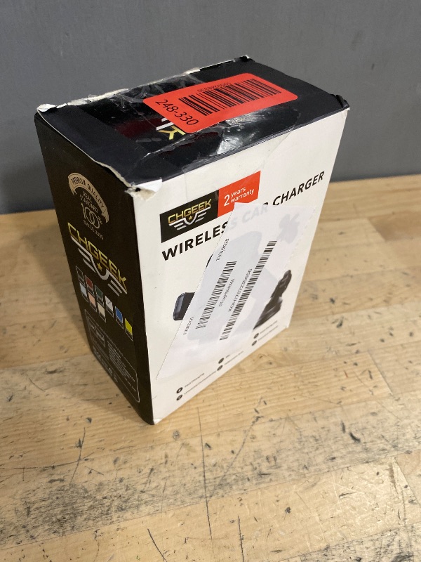 Photo 1 of (missing charger) CHGeek Wireless Car Charger, 15W Fast Charging Auto Clamping Car Charger Phone Mount Phone Holder