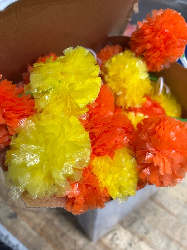 Photo 1 of **PARTIAL SET/ONLY 5** Wavwavw 10 Pcs Marigold Garland for Diwali Decoration Pooja Decoration Items Indian 5 Feet Long Artificial Marigold Flowers for Pooj Dia De Los Muertos Varalakshmi Day of The Dead