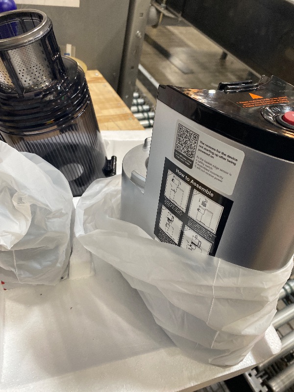 Photo 1 of ***PARTS ONLY*** Cold Press Juicer, 5.3" Wide Feed Chute Juice Extractor Machine with 400W, High Juice Yield, Slow Masticating Juicer for Whole Vegetables & Fruits, Metallic Silver