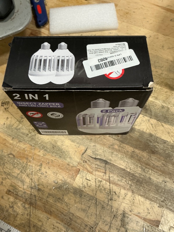 Photo 1 of [2-Pack] BANPESTT Bug Zapper Light Bulb 2-in-1 Indoor Mosquito Zapper Gnat Trap- Electric Fly Insect Killer&Bug Catcher for Home Backyard Patio