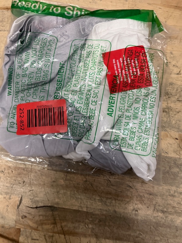 Photo 1 of ***PARTIAL SET/ONLY 3 WHITE & GREY**** Hanes Women's Originals Supersoft Boxer Briefs, 5-Pack, Viscose from Bamboo Underwear, Black/Silver Opal/White L