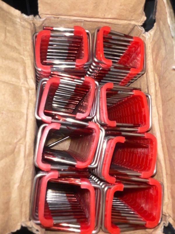 Photo 1 of 1" Insulated Cable Staples MNM1-600 fit Milwauke Cable Stapler Gun M12 2448-20 for to Wood Surfaces - Fit Milwauke Staples 600 per Box (Cable Staples-300)