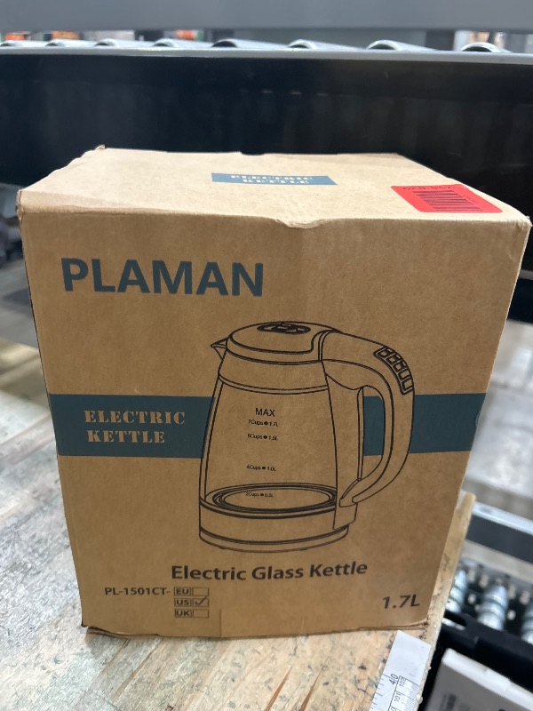 Photo 1 of 1500W Electric Kettle with Temperature Control - 6-Temp Presets for Tea/Coffee, Double Wall Cool-Touch, 4H Keep Warm, 1.7L Borosilicate Glass & BPA-Free, Fast Boil for Home/Office