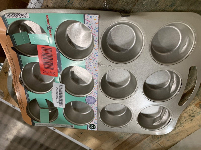 Photo 1 of (DENT)Nordic Ware Treat Nonstick 12 Cavity Muffin Pan, Silver