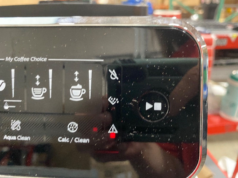 Photo 1 of (DAMGED,UNTESTED)  FOR PARTS* Philips 3200 Series Fully Automatic Espresso Machine, LatteGo Milk Frother, 5 Coffee Varieties, Intuitive Touch Display, 100% Ceramic Grinder, AquaClean Filter, My Coffee Choice, Black (EP3241/54)