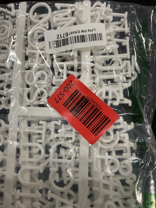 Photo 1 of 1 Inch Letters for Felt Letter Board, 188 Pieces Including Characters, Numbers & Symbols for Changeable Plastic Message Boards by Veskaoty (White)