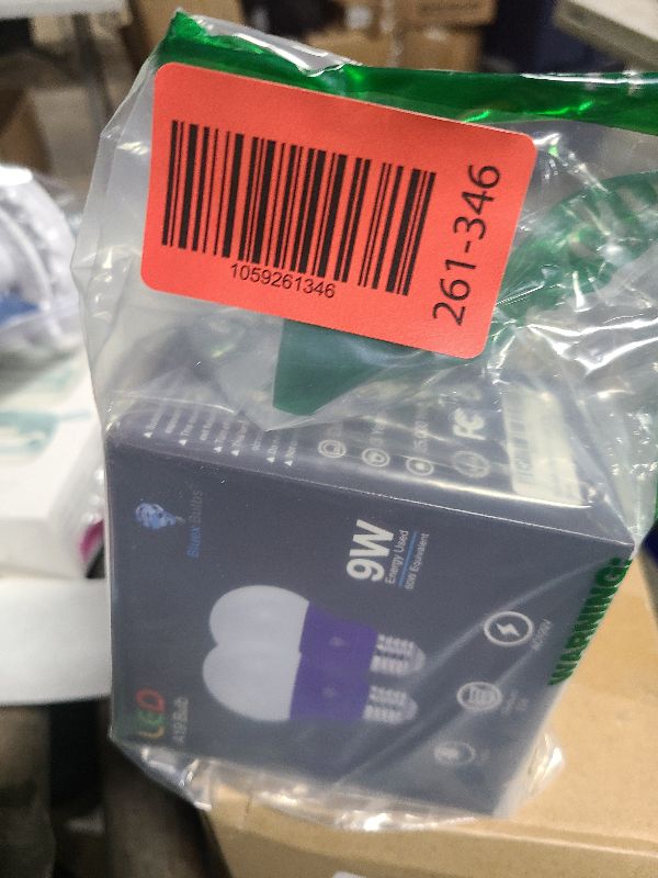 Photo 1 of 2 Pack BlueX LED A19 Purple Light Bulb - 6W (50Watt Equivalent) - Dimmable - E26 Base Purple LED Purple Bulb, Party Decoration, Porch, Home Lighting, Decorative Illumination