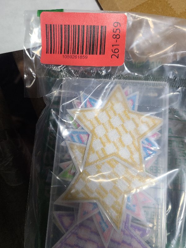 Photo 1 of 18pcs Iron on Patches, Checkered Flag Patches Iron on Embroidered Sew on Patches Racing Day Patches Decorative Applique Patches for Clothing Hats Jeans Crafts (Star)