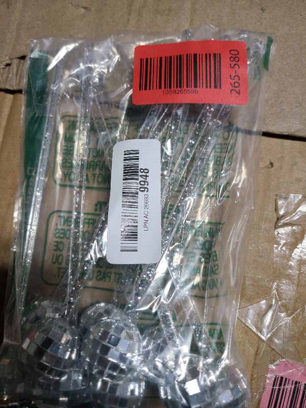 Photo 1 of 10 PCS DISCO BALL DRINK STIRRERS Glitter Drink Stirrers Lolipop Sticks Disposible for Last Disco disco bachelorette New Year’s Eve and wedding (silver)