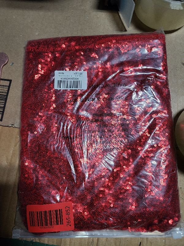 Photo 1 of 2 Packs 12 x 72 inches Red Sequin Table Runner, Glitter Runner for Birthday Party Supplies Decorations Wedding Bachelorette Holiday Celebration Bridal Shower Baby Shower