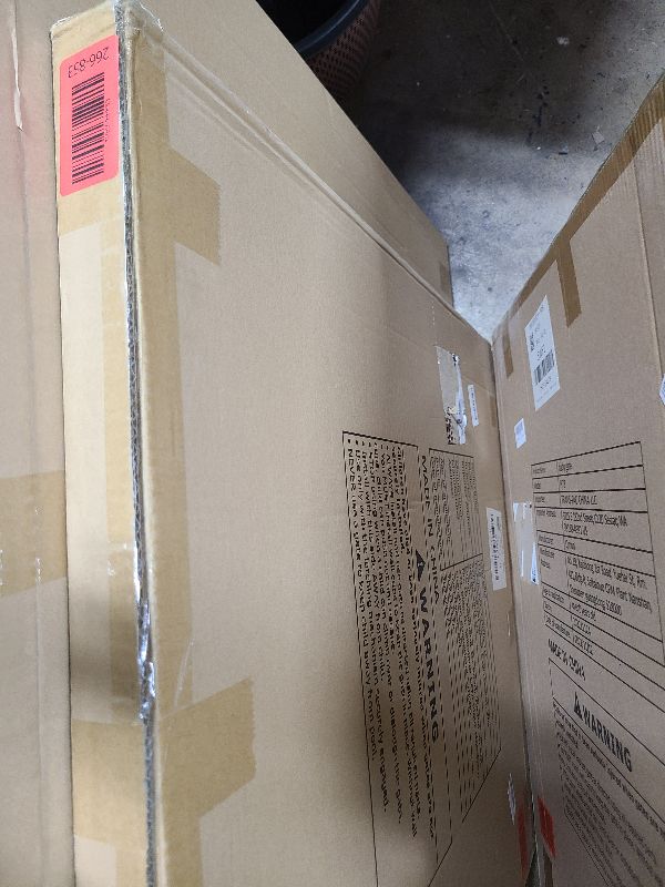 Photo 1 of **MSRP 67.99** 32" Extra Tall Cat Gate for Doorway, 29.6-31.5''W Metal Pet Baby Safe Gate, Extra Wide Pressure Mounted Baby Gate, No Drilling Cat Fence Indoor, Tall Dog Gate, White