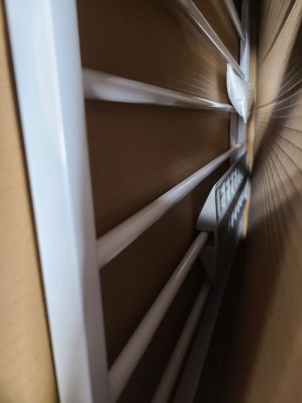 Photo 1 of **MSRP 67.99** 32" Extra Tall Cat Gate for Doorway, 29.6-31.5''W Metal Pet Baby Safe Gate, Extra Wide Pressure Mounted Baby Gate, No Drilling Cat Fence Indoor, Tall Dog Gate, White