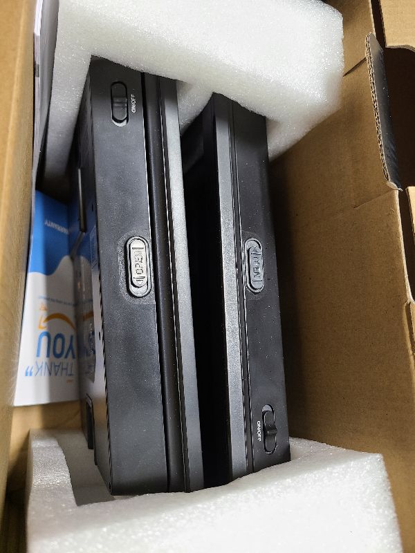 Photo 1 of 10.5" Dual Portable DVD Player, Arafuna Rechargable Car Screen Play A Same or Two Different Movies, Headrest for Car with 5-Hour, Support USB/SD, Last Memory