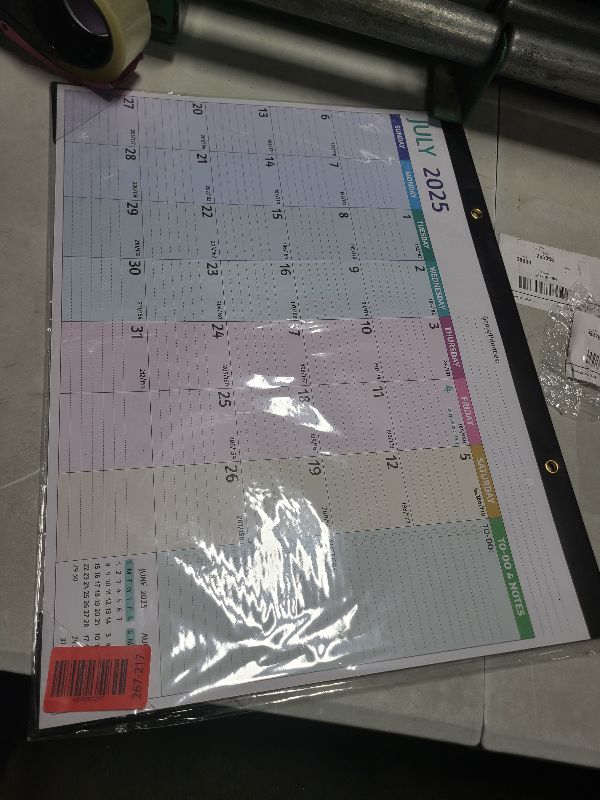 Photo 1 of 2025-2026 Desk Calendar – Jul 2025 – Dec 2026, 18 Monthly Desk Calendar 2025-2026 Large, 22'' x 17'', 2025 Desk/Wall Calendar with Desk Pad, To-do Lists, Ruled Blocks, Corner Protectors
